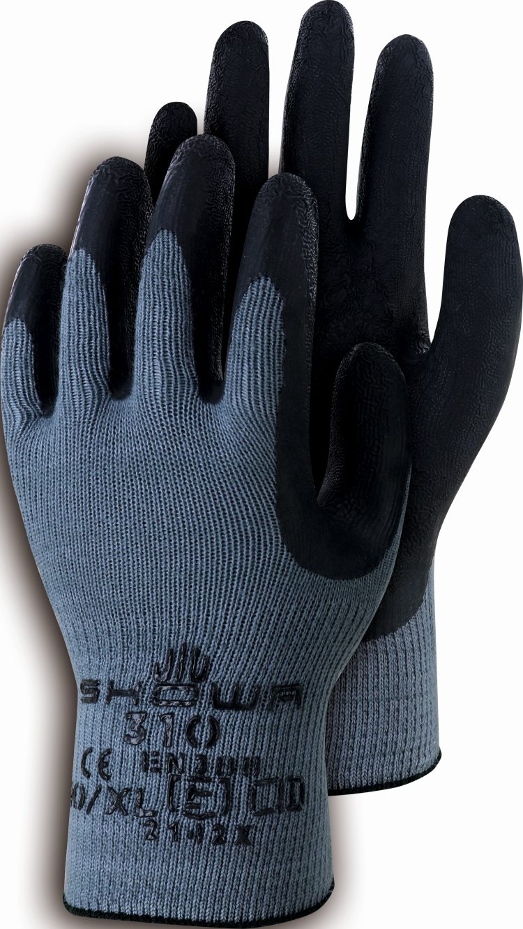 Showa Black Grip Handschuhe Baumwolle Polyester mit Latex