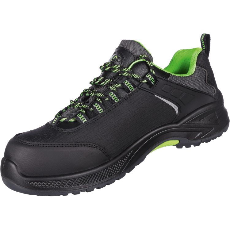 Boa S3 Halbschuh Marino Schwarz gruen links 2