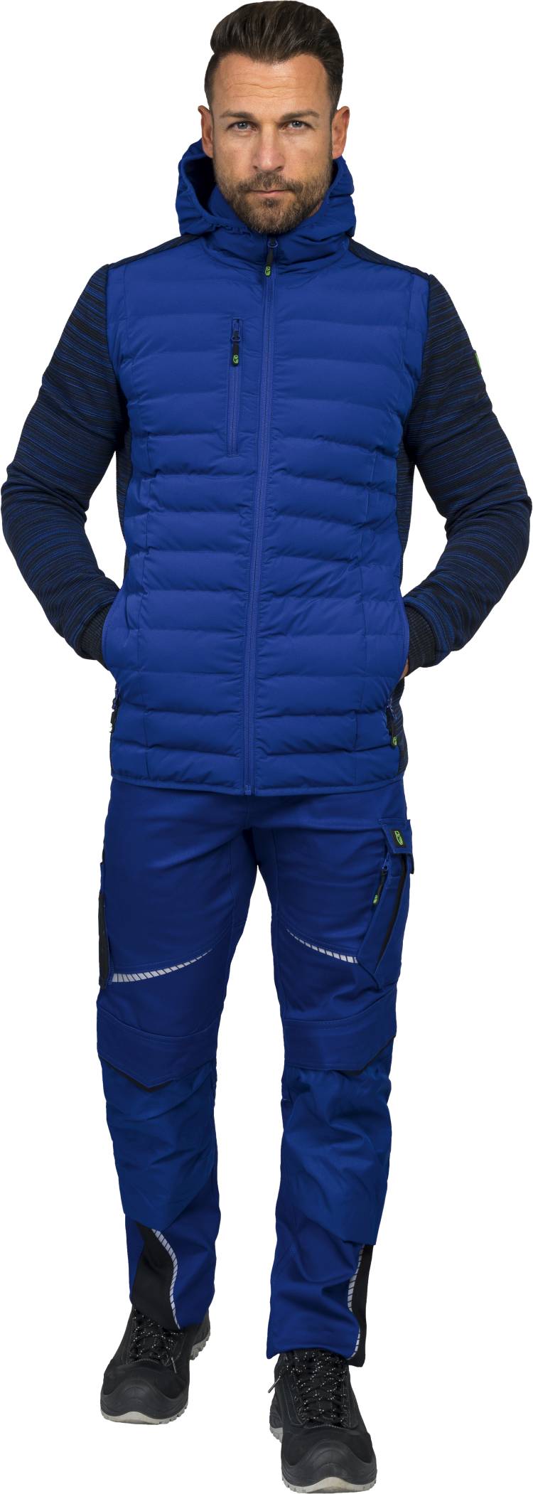 Leibwaechter Hybridjacke kornblau Model 1