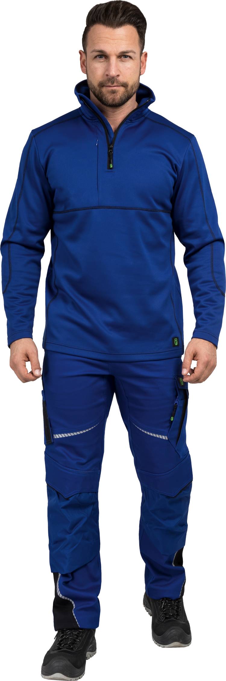 Leibwaechter Funktionsshirt kornblau schwarz Model 1