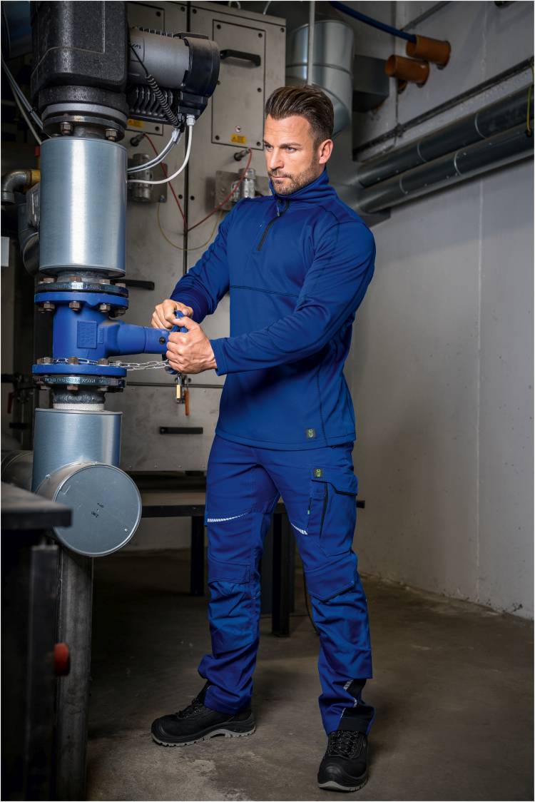 Leibwaechter Funktionsshirt kornblau schwarz Model 3