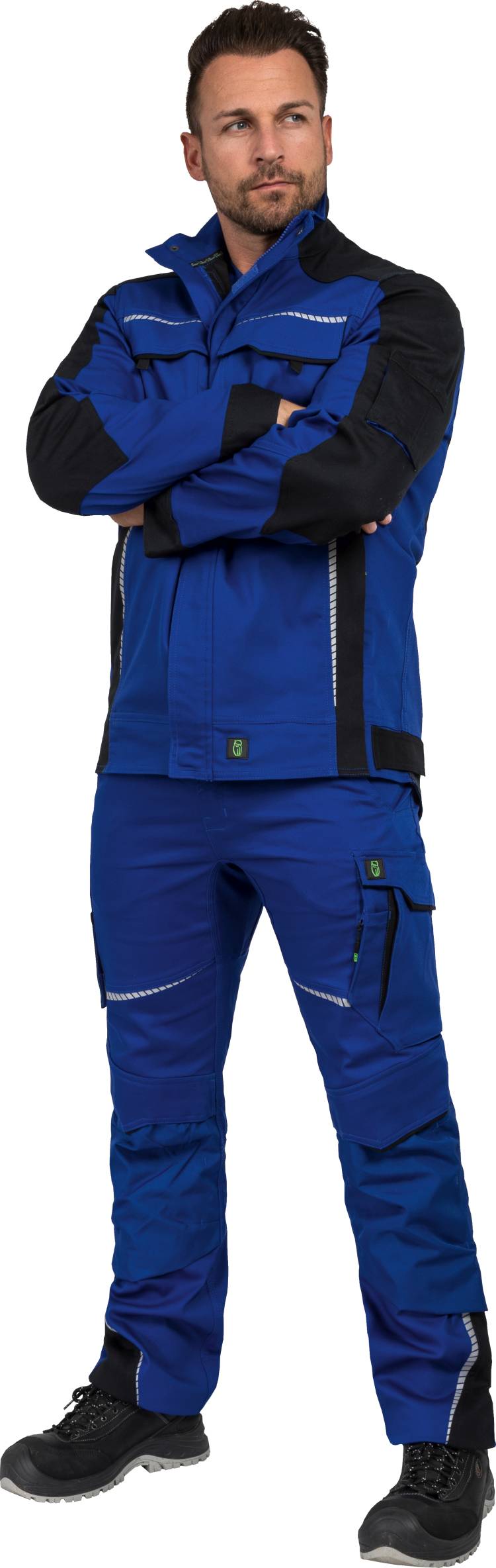 Leibwaechter Bundjacke kornblau schwarz Model 2