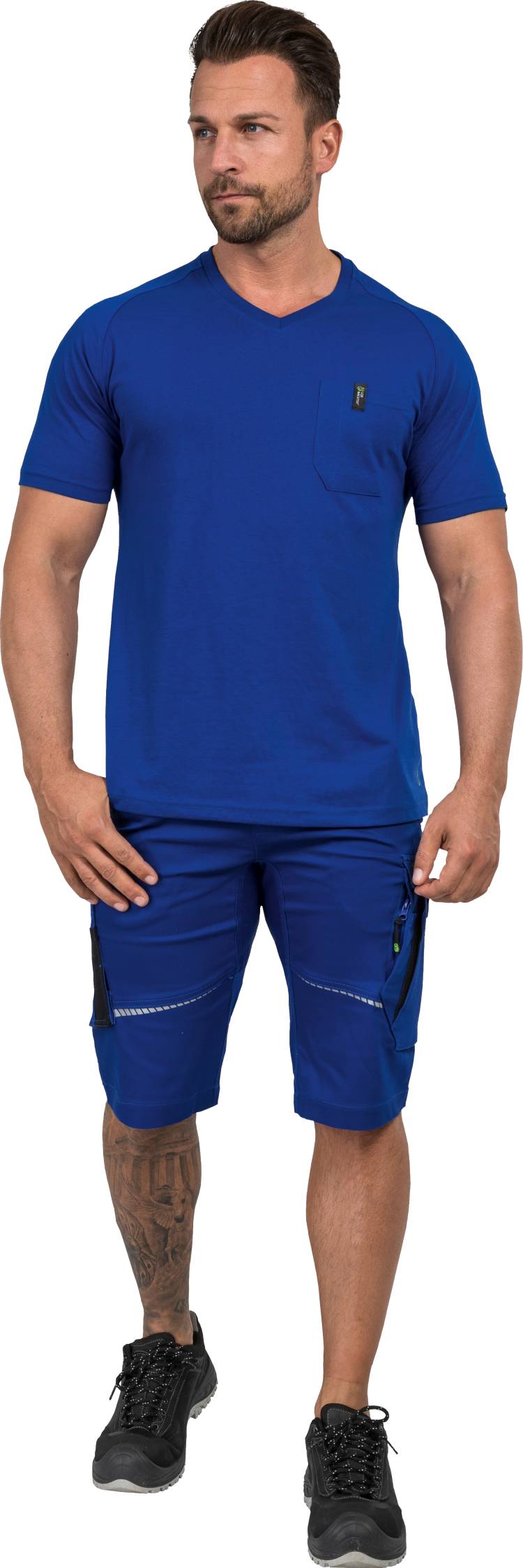 Leibwaechter Shorts kornblau schwarz Model 2