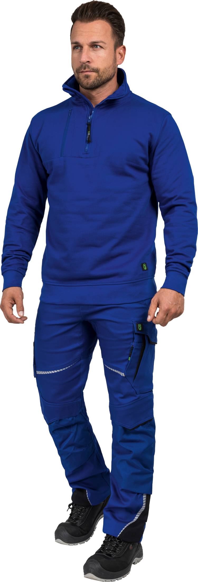 Leibwaechter Zipsweater kornblau Model 1