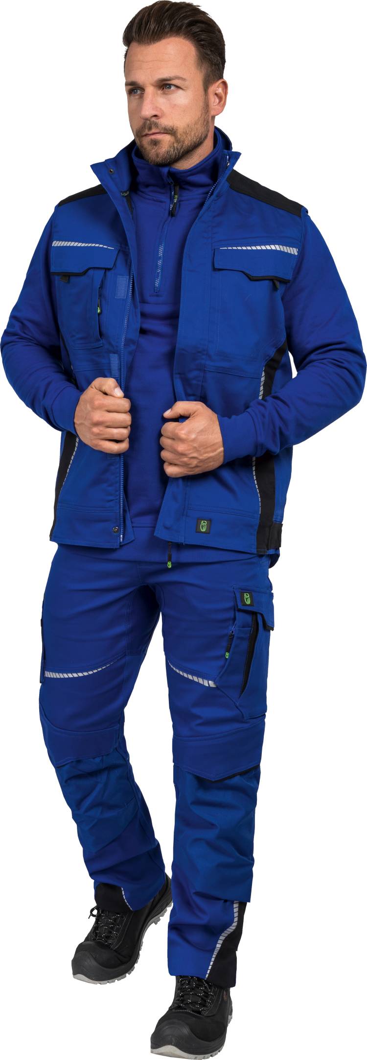 Leibwaechter Zipsweater kornblau Model 2