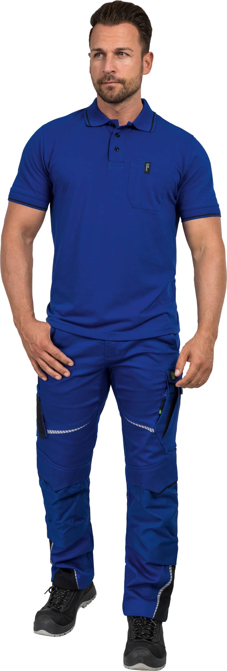 Leibwaechter Polo Shirt kornblau Model 2