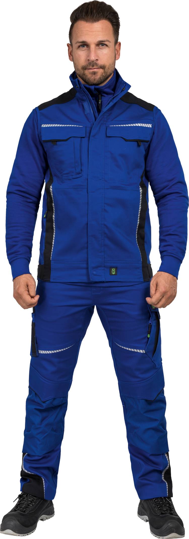 Leibwaechter Weste kornblau schwarz Model 2