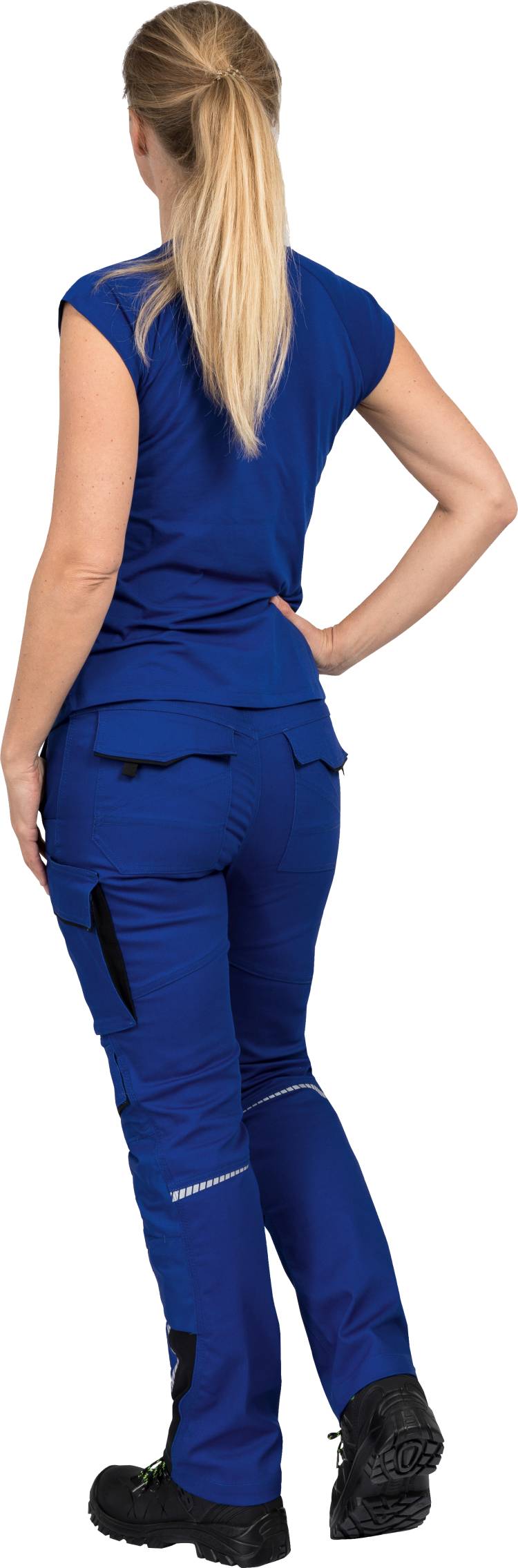 Leibwaechter Damen Bundhose kornblau schwarz Model 2