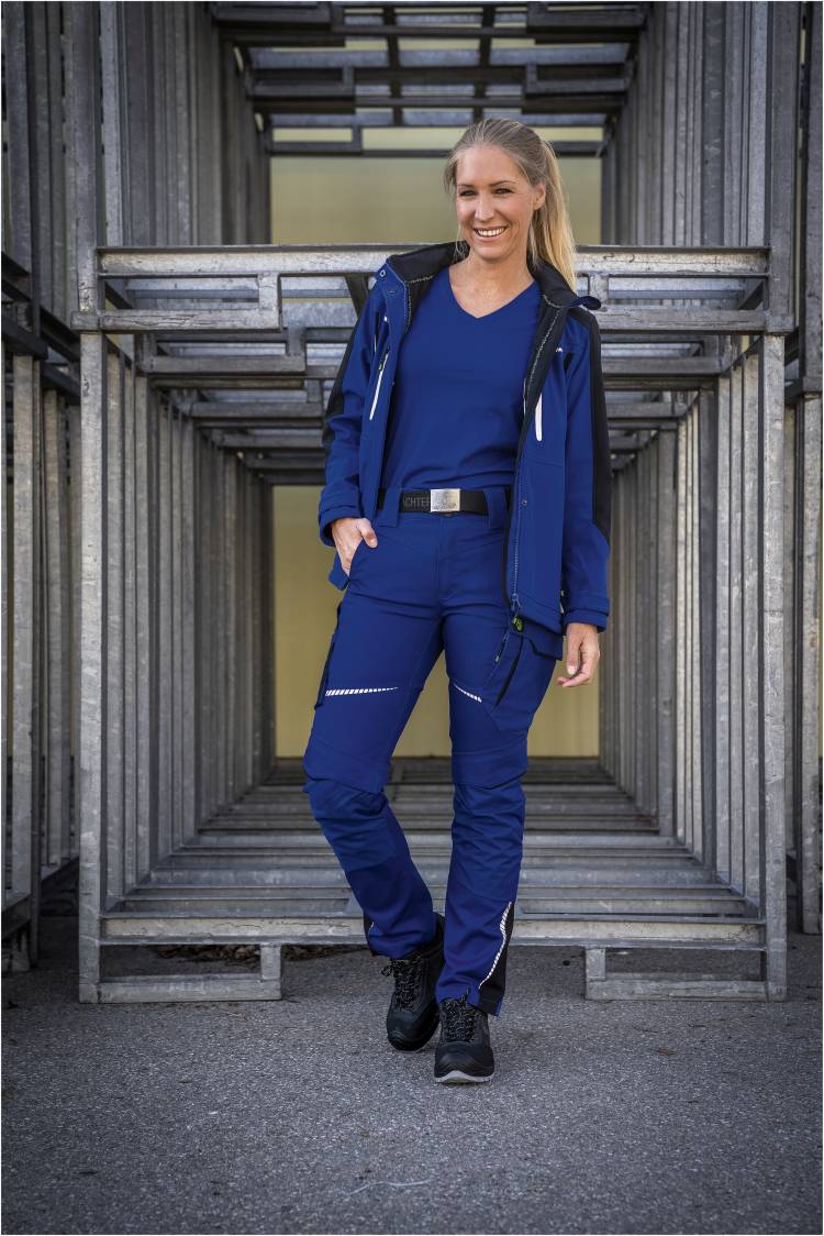 Leibwaechter Damen Bundhose kornblau schwarz Model 4