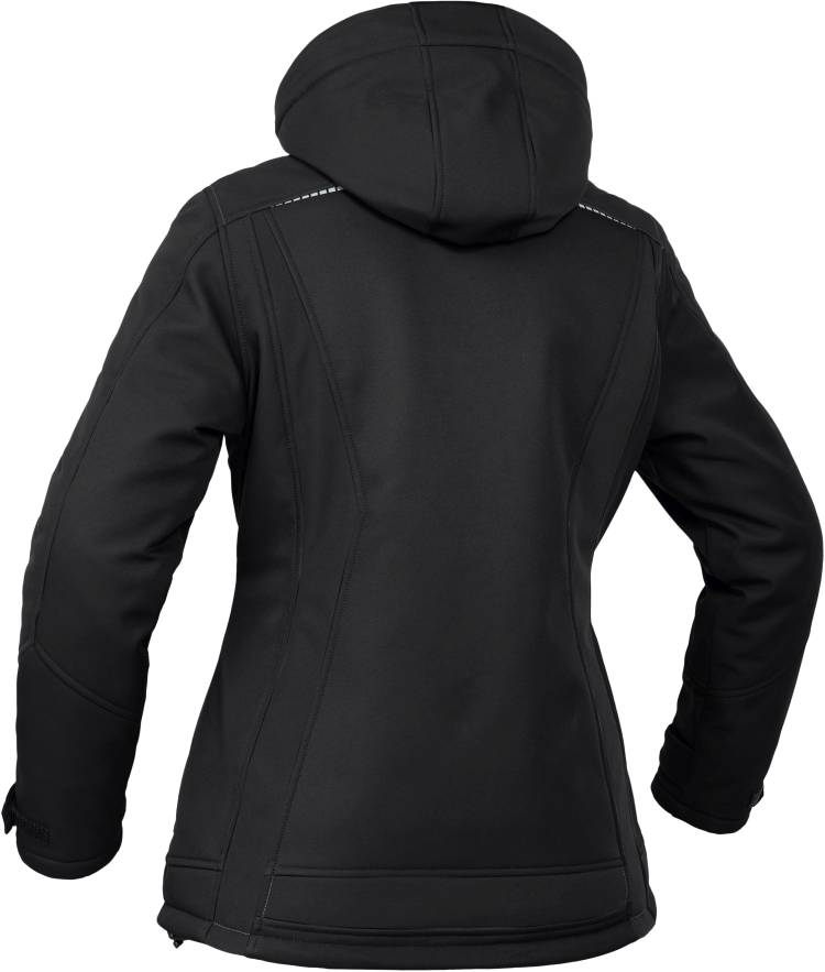 Leibwaechter Damen Winter Softshelljacke schwarz Rueckseite