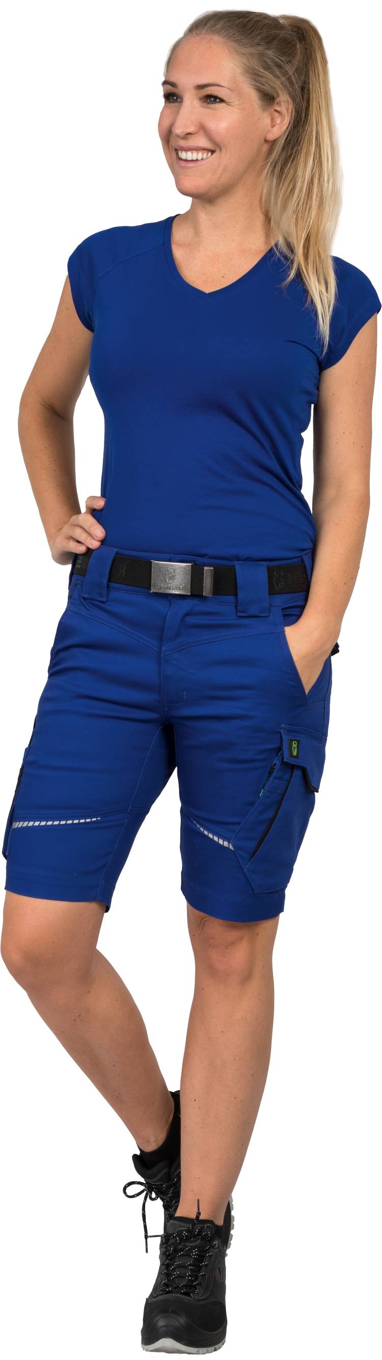 Leibwaechter Damen Shorts kornblau schwarz Model 1