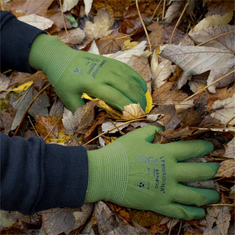 Leibwaechter Handschuh Bamboo gruen Produktfoto 2