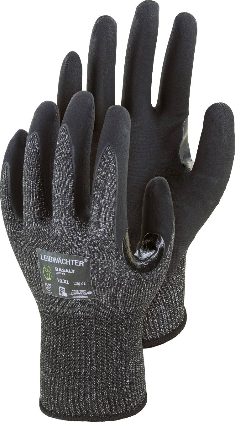 Leibwächter® Handschuhe Basalt Nylon-Spandex mit Nitril