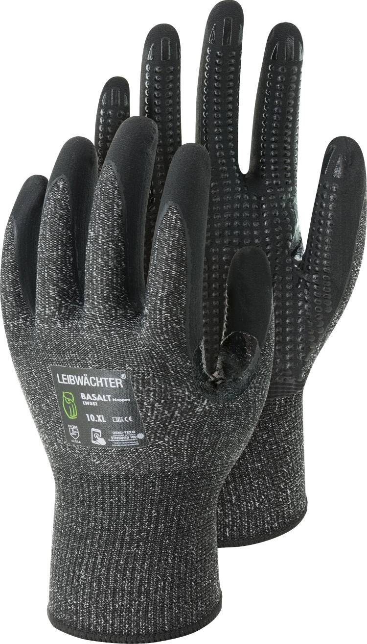 Leibwächter® Handschuhe Basalt Noppen Nylon-Spandex mit Nitril