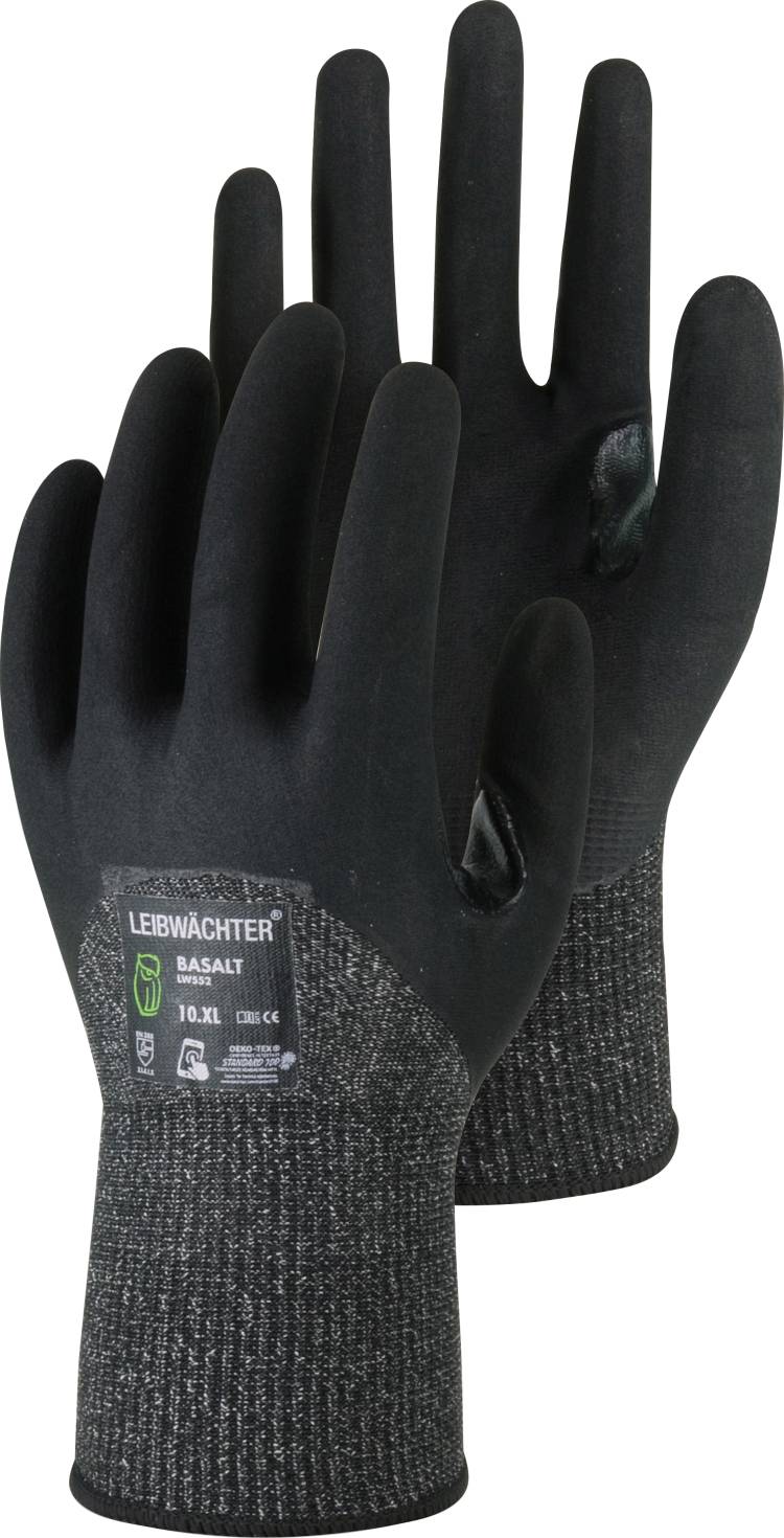 Leibwächter® Handschuhe Basalt Boost Nylon-Spandex mit Nitril