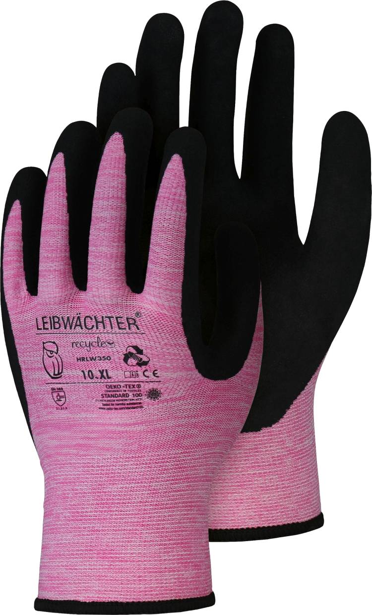 Leibwächter® Handschuhe Coral Recycle Polyester mit Latex-Beschichtung