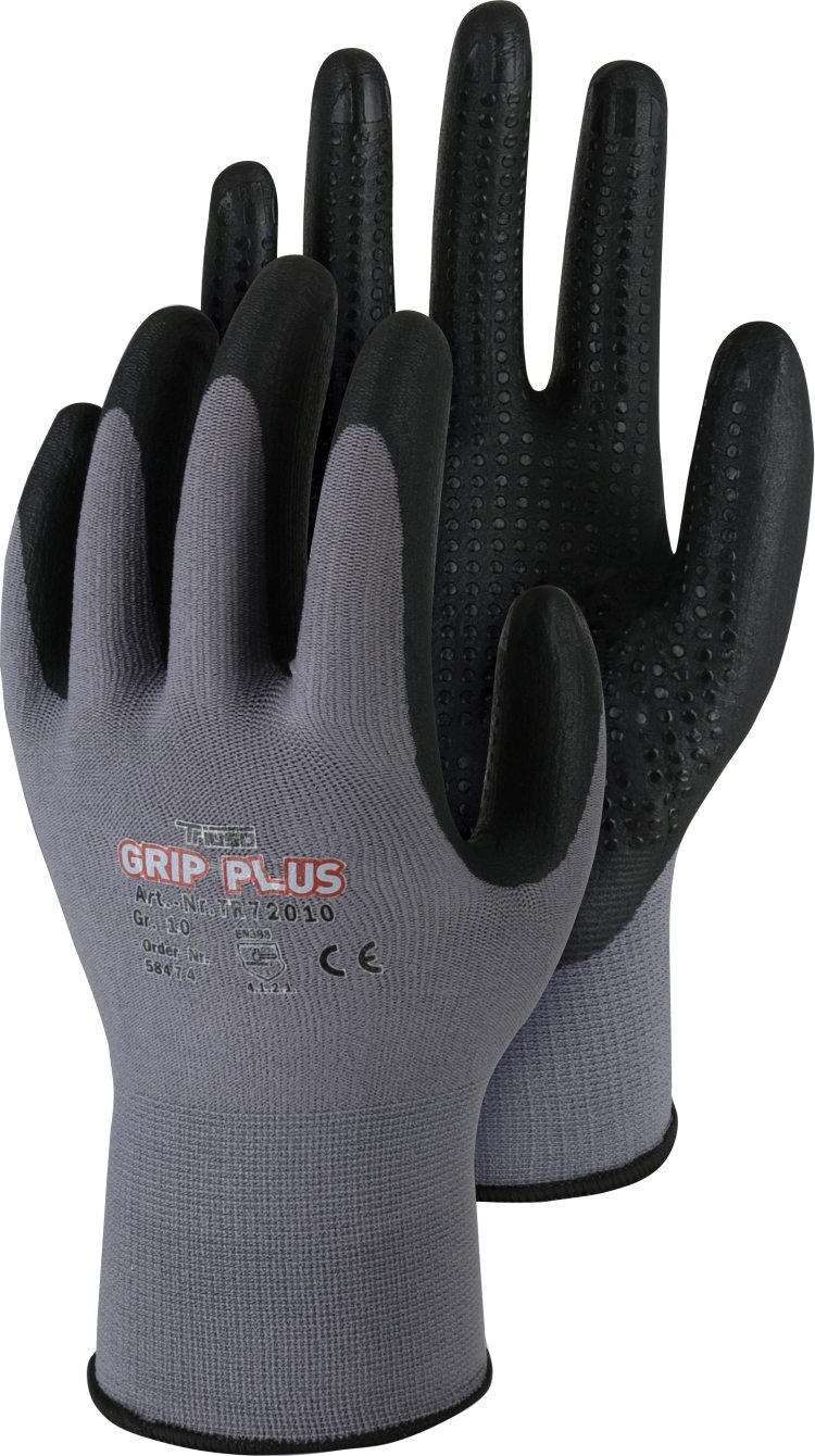 Nylon Elasthanhandschuhe HTR720 mit Nitril und Noppen