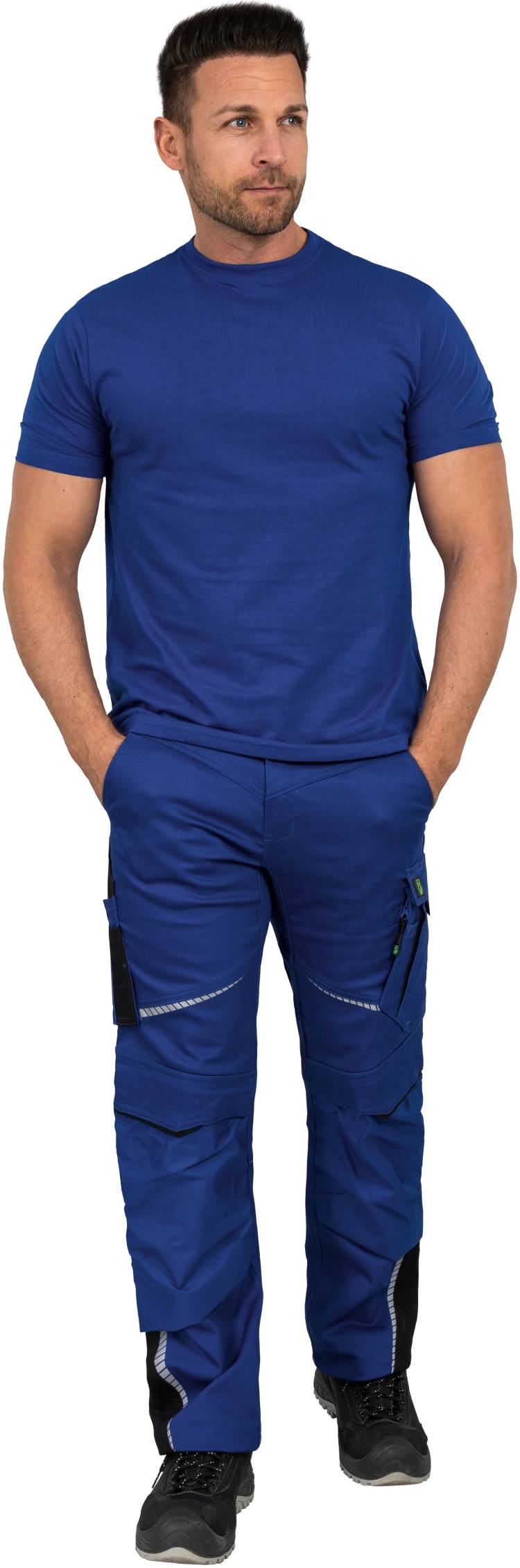 Leibwaechter Rundhals T Shirt kornblau Model 1