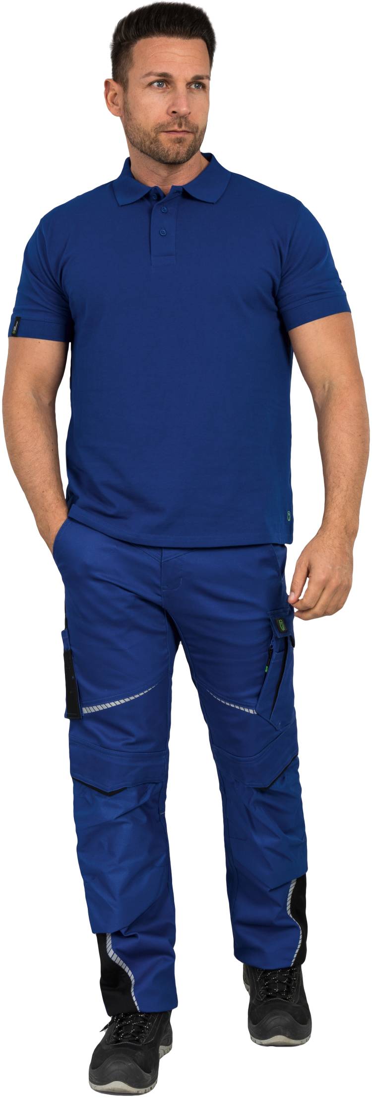 Leibwaechter Polo Shirt kornblau Model 1