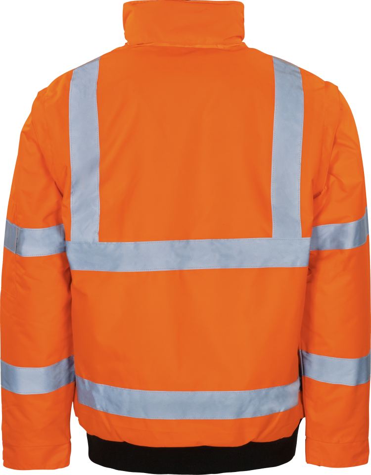 Vizwell Pilotenjacke VW60C Leuchtorange Rueckseite