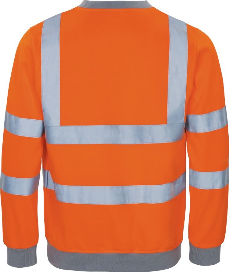 Vizwell Warnschutz Sweatshirt Leuchtorange Vorderseite 3