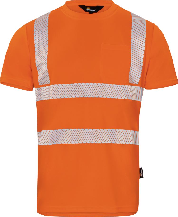 Vizwell Warnschutz T Shirt Leuchtorange Vorderseite 1