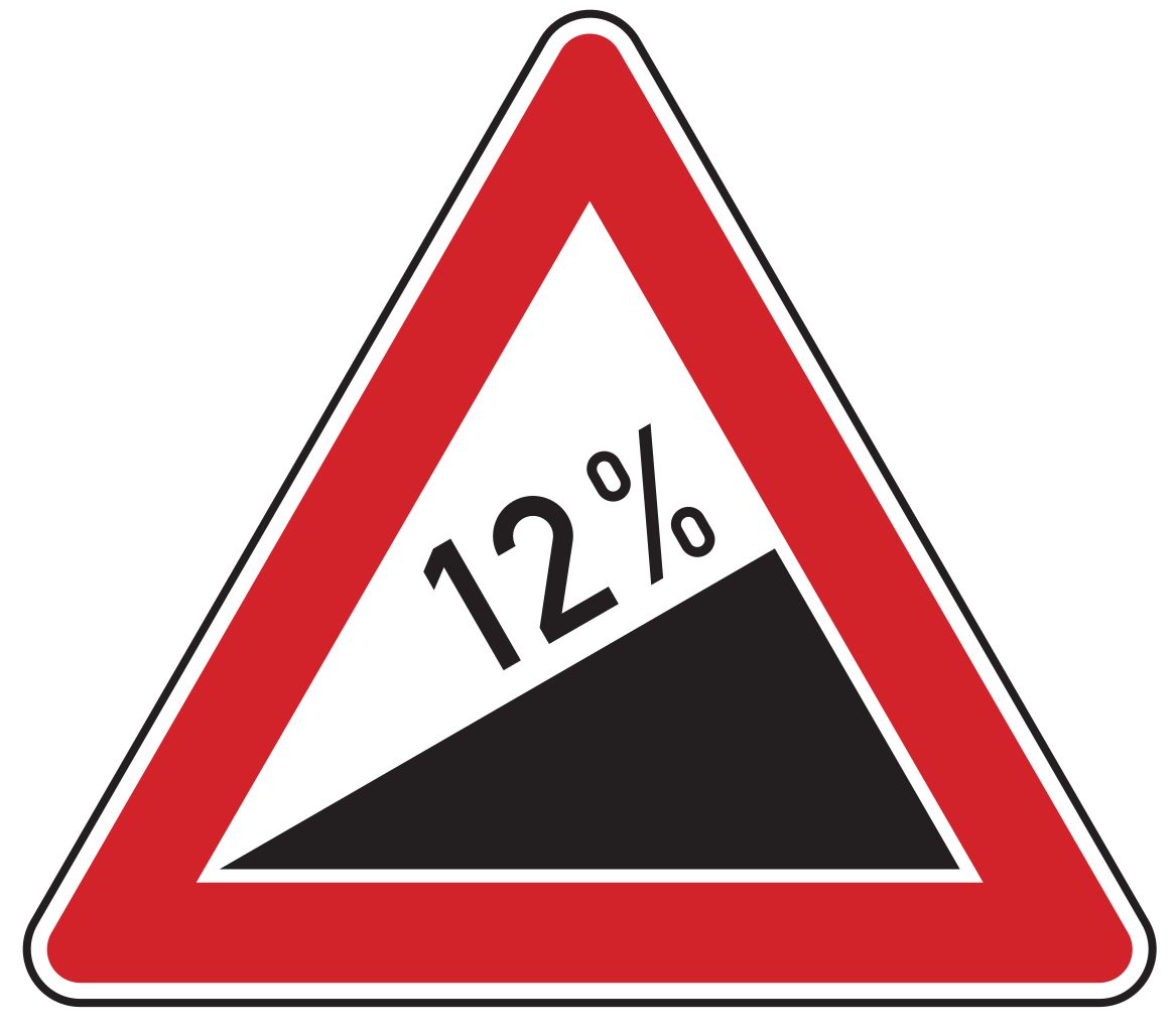 Verkehrsschild Steigung … % SL630 2mm RA1