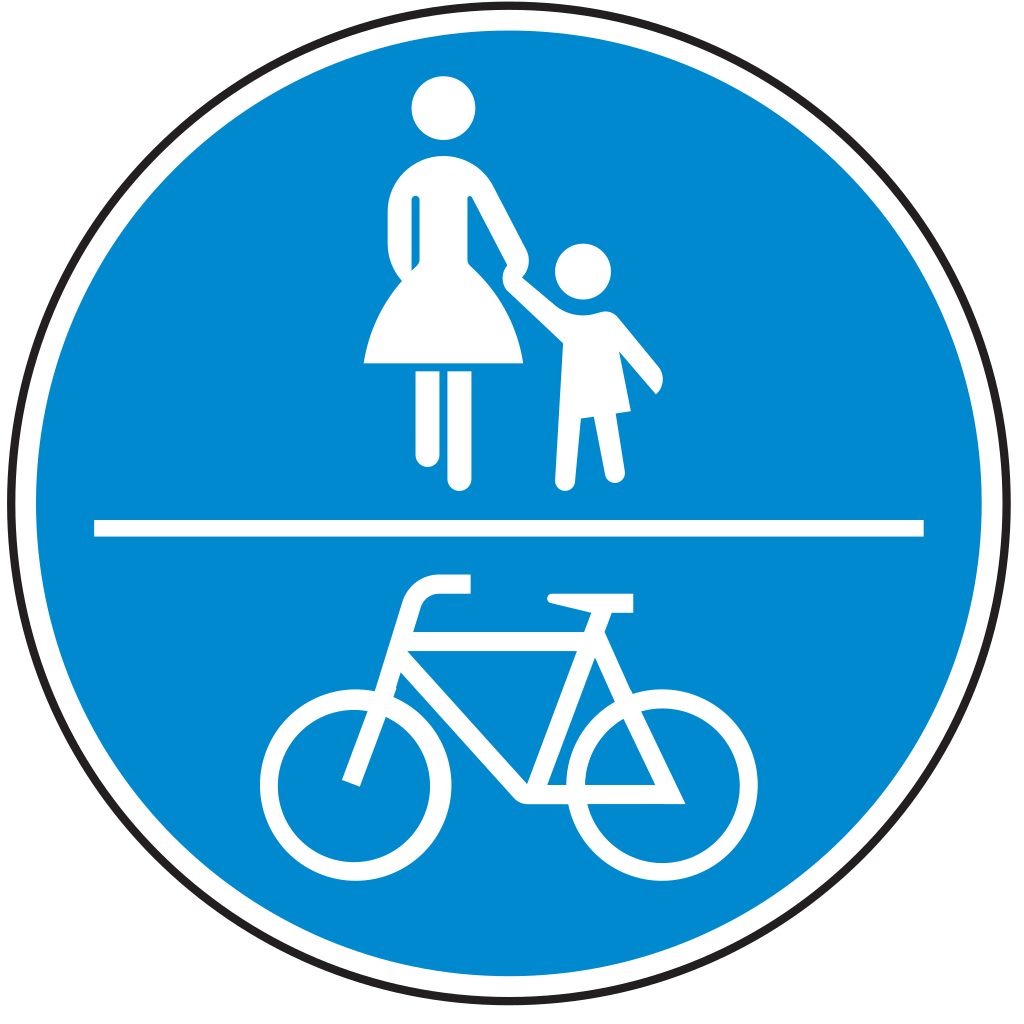 Verkehrsschild Gemeinsamer Geh- und Radweg Ø600 2mm RA1