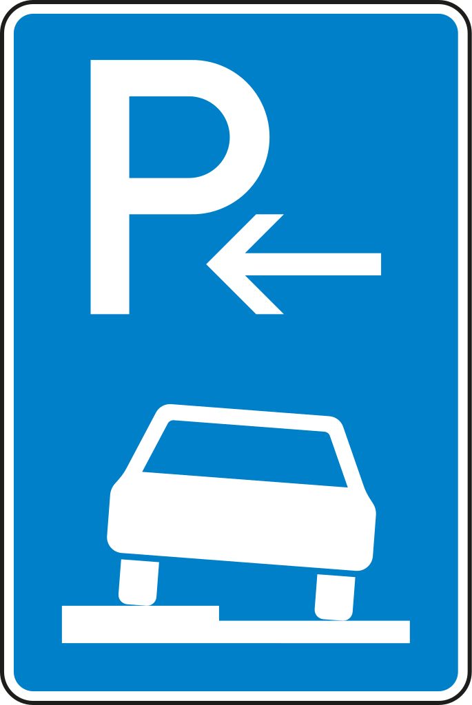 Verkehrsschild Parken auf Gehwegen Ende 630x420 2mm RA1