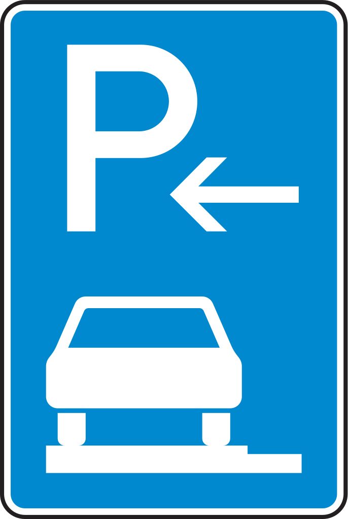 Verkehrsschild Parken auf Gehwegen Ende 630x420 2mm RA1