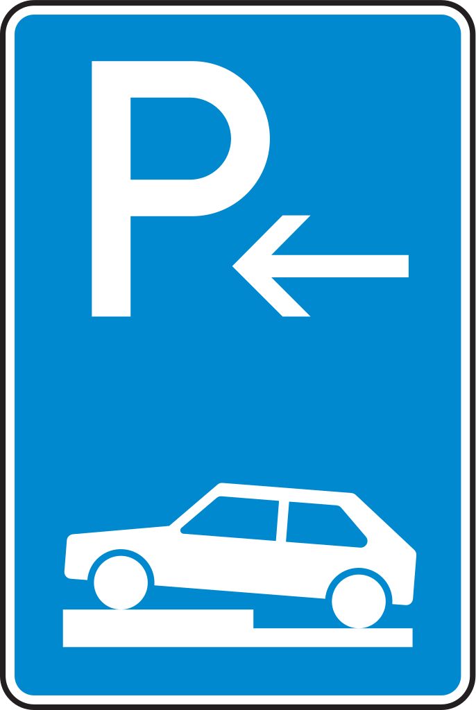 Verkehrsschild Parken auf Gehwegen Ende 630x420 2mm RA1