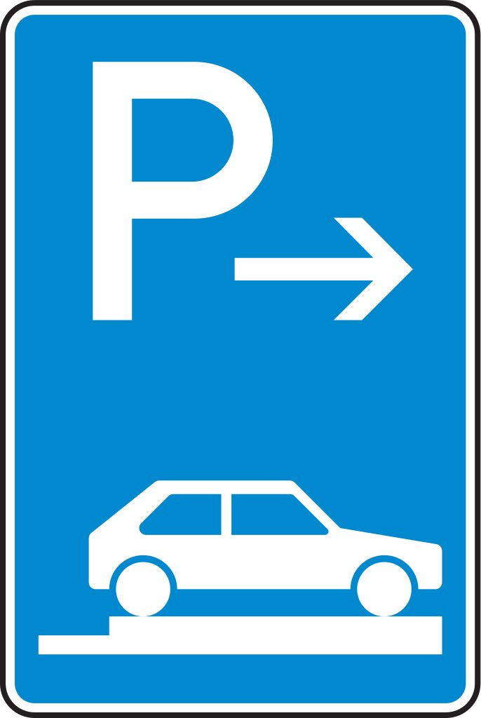 Verkehrsschild Parken auf Gehwegen Ende 300x200 2mm RA1