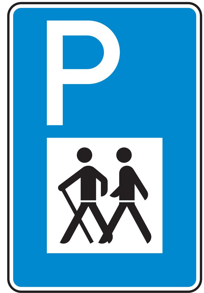 Verkehrsschild Wanderparkplatz 630x420 2mm RA1