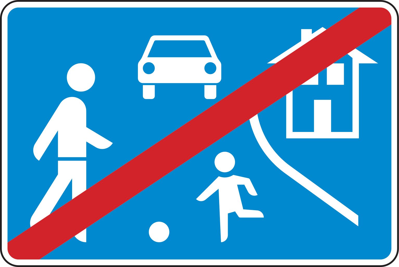 VZ 325.20 Ende eines verkehrsberuhigten Bereichs