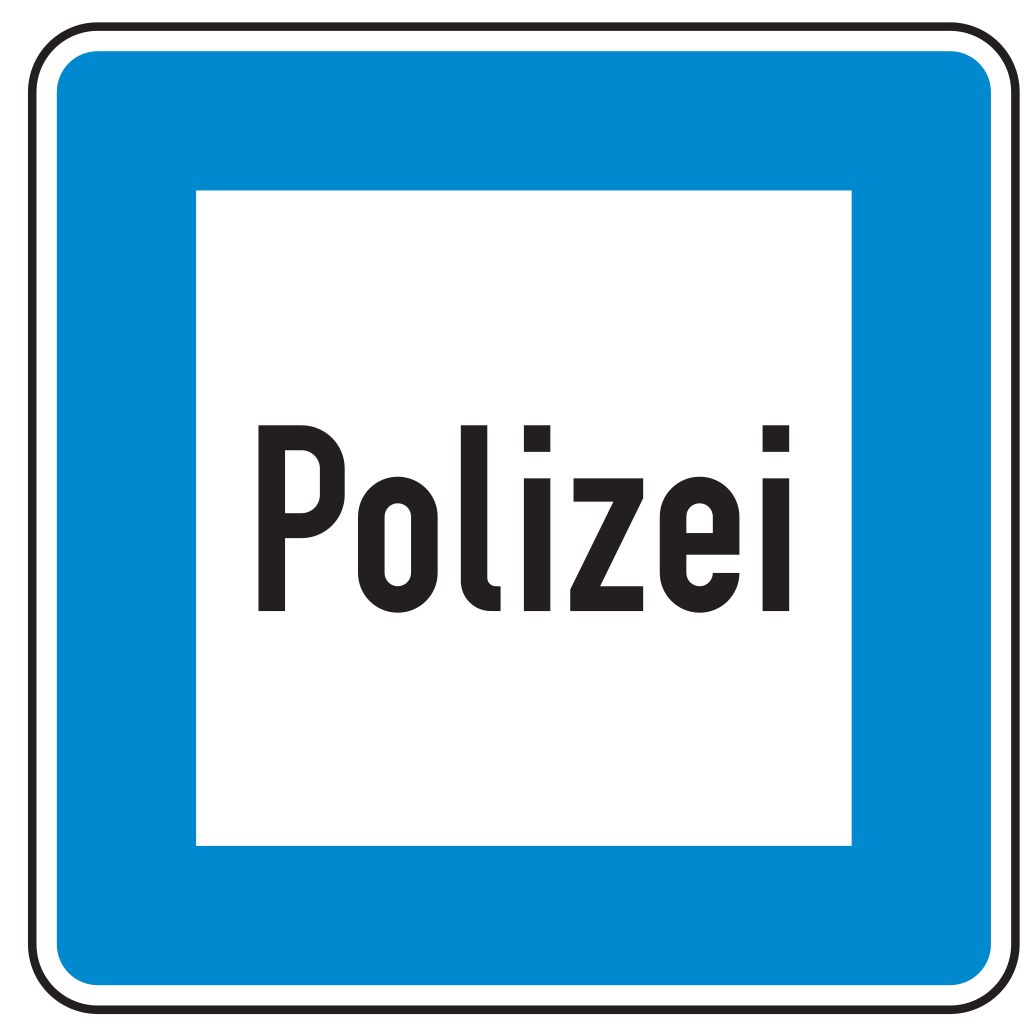 Verkehrsschild Polizei 840x840 2mm RA1