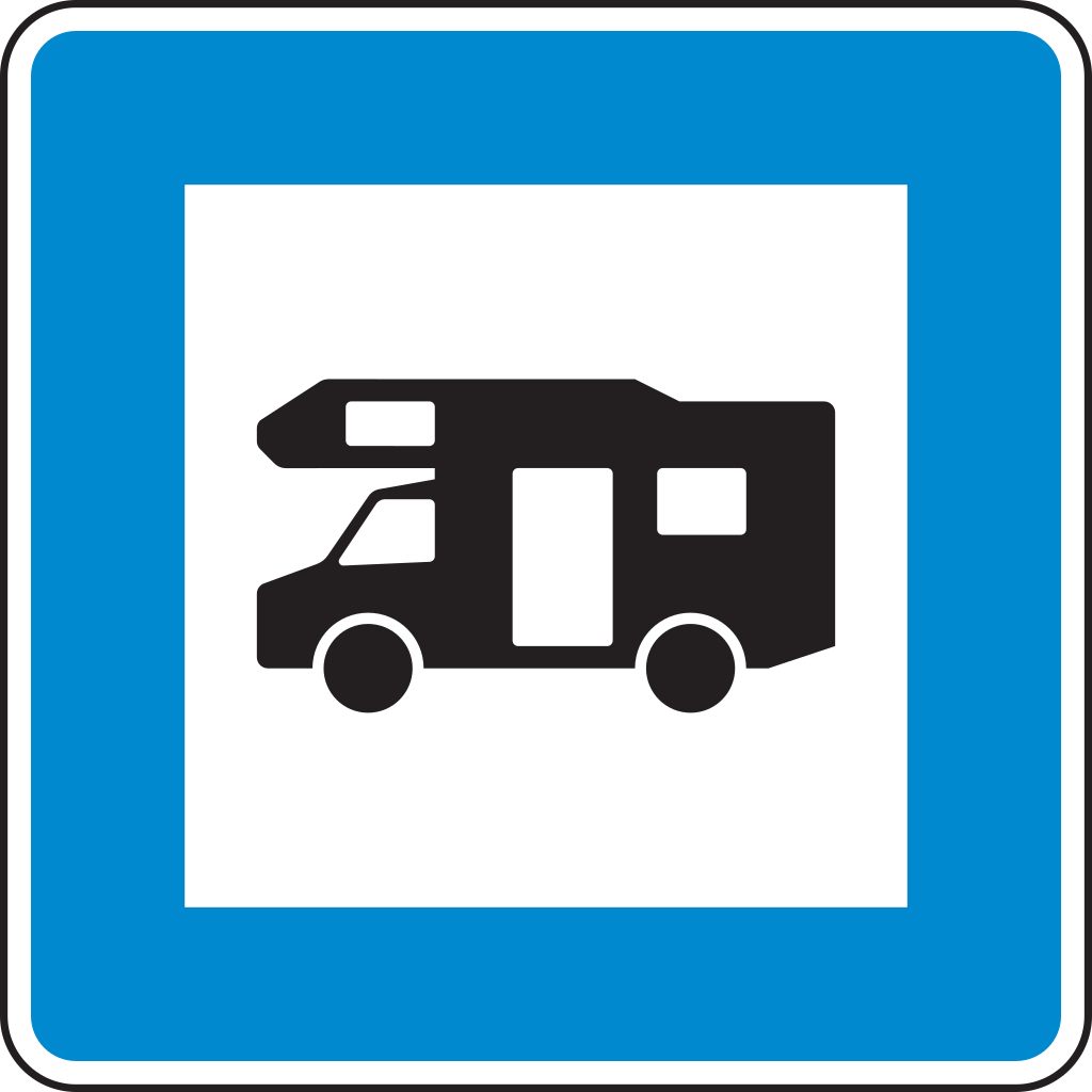 Verkehrsschild Wohnmobilplatz 840x840 2mm RA1