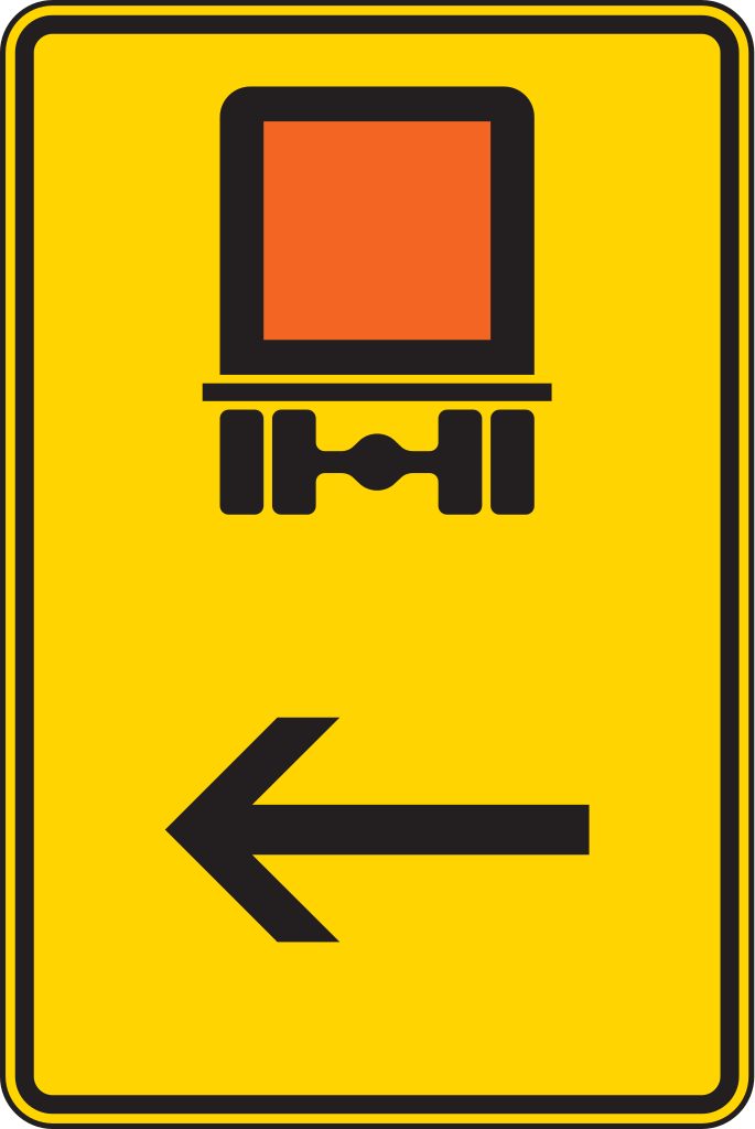 Verkehrsschild Wegweiser f. kennz. Fahrz. hier li 630x420 2mm RA1