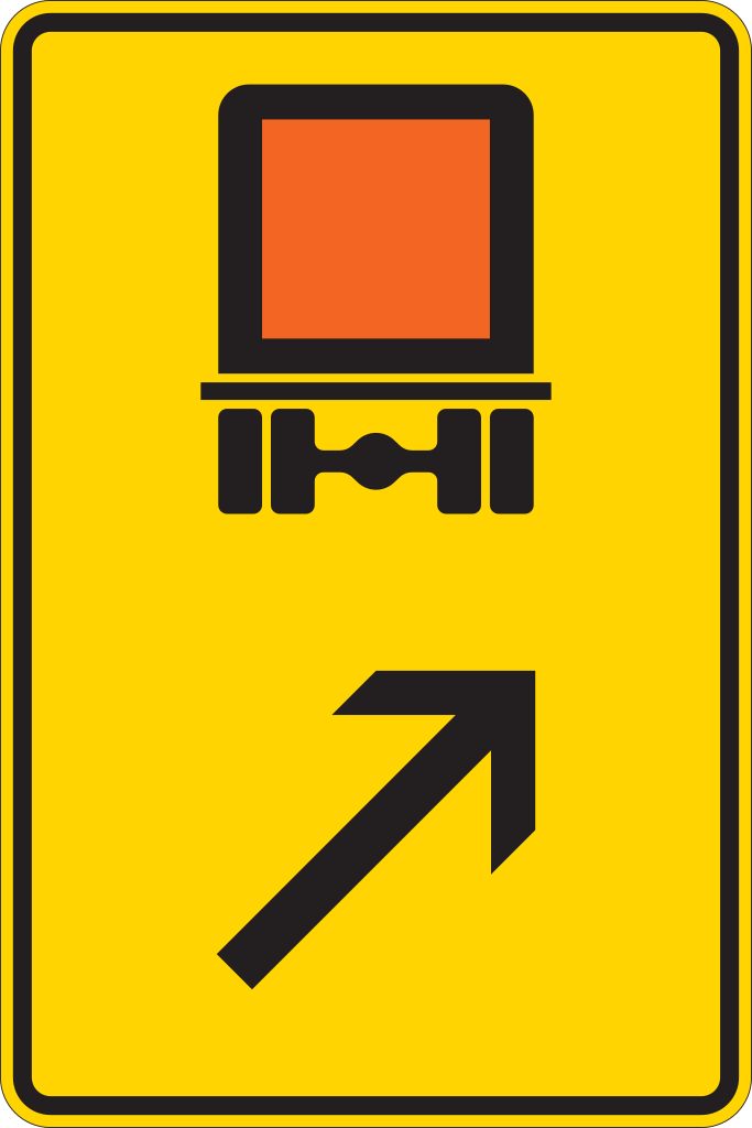 Verkehrsschild Wegweiser f. kennz. Fahrz. re ein. 630x420 2mm RA1