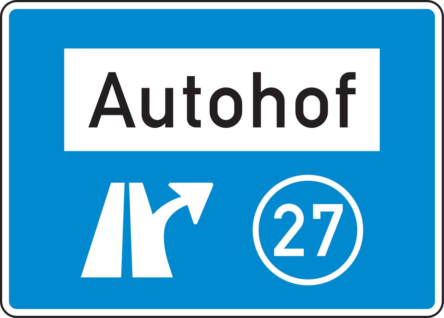 Verkehrsschild Autohof 2000x2800 Alform II RA1