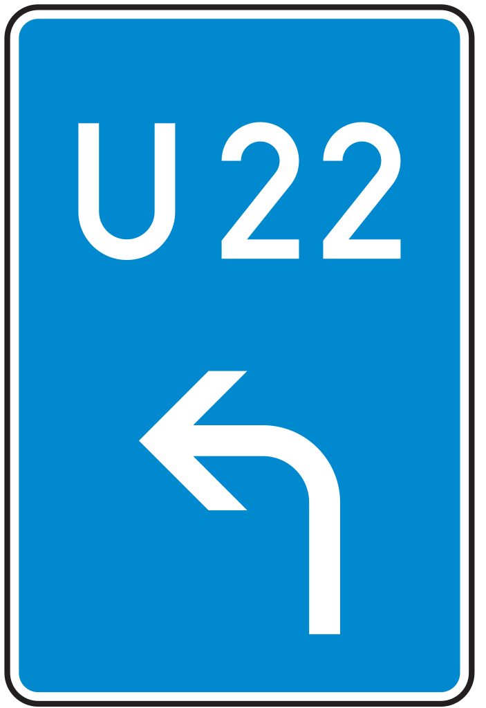 Verkehrsschild Bedarfsumleitung, Vorankünd. li. 630x420 2mm RA1