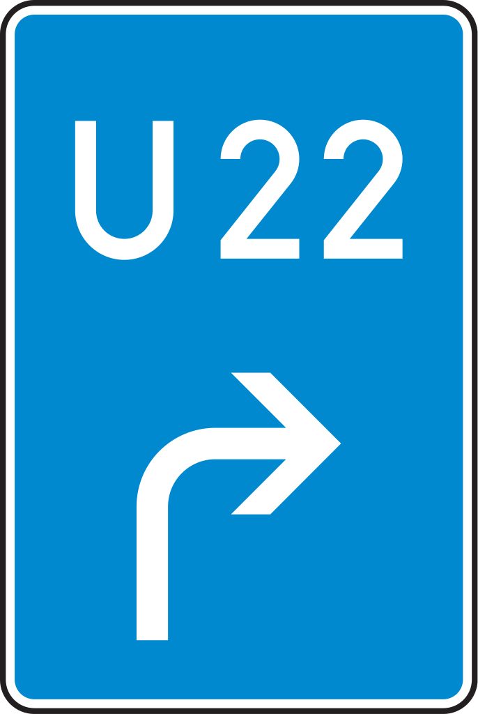 Verkehrsschild Bedarfsumleitung, Vorankünd. re. 630x420 2mm RA1