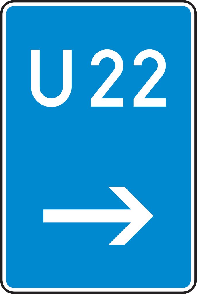 Verkehrsschild Bedarfsumleitung, hier rechts 630x420 2mm RA1