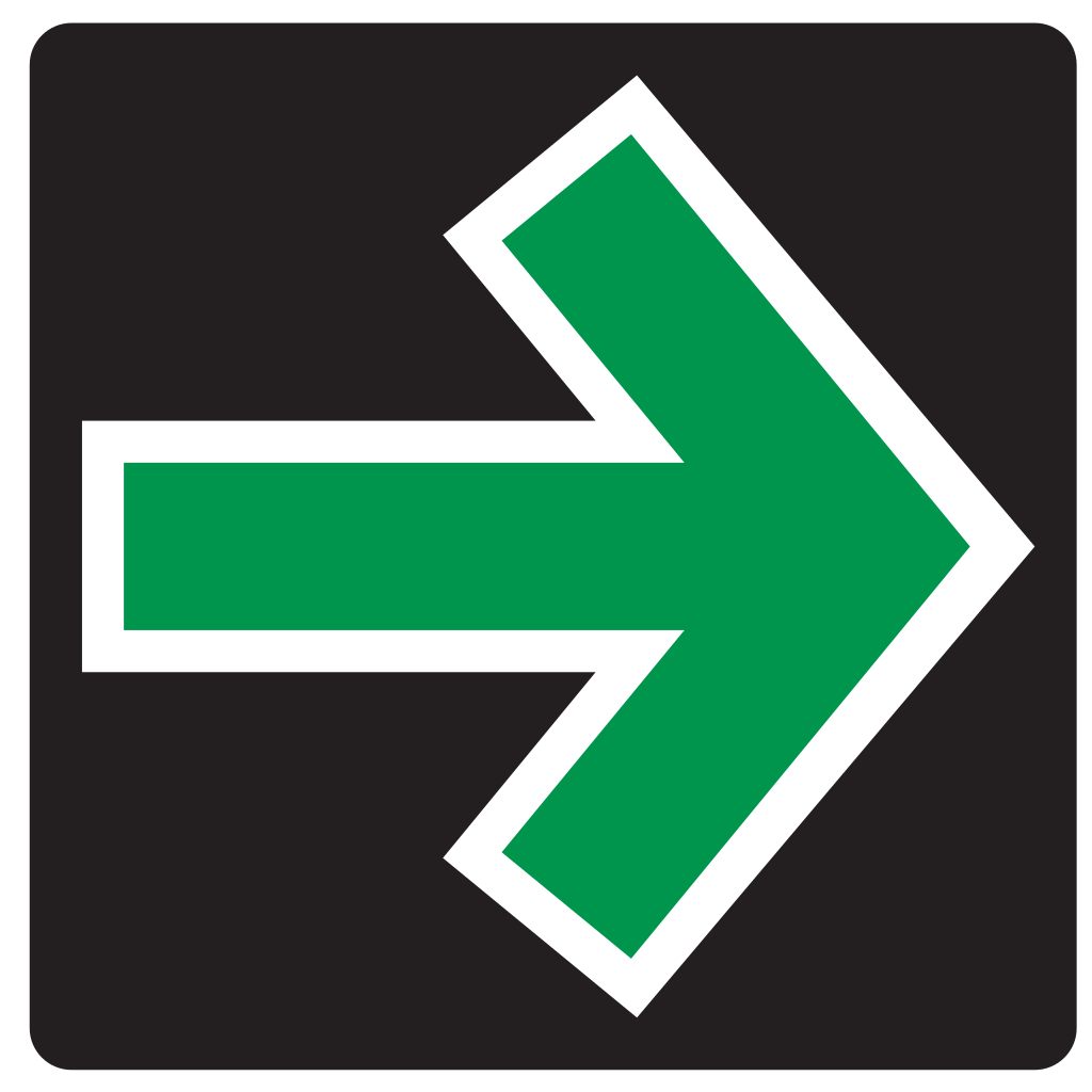 Verkehrsschild Grünpfeilschild 250x250 2mm nicht refl.