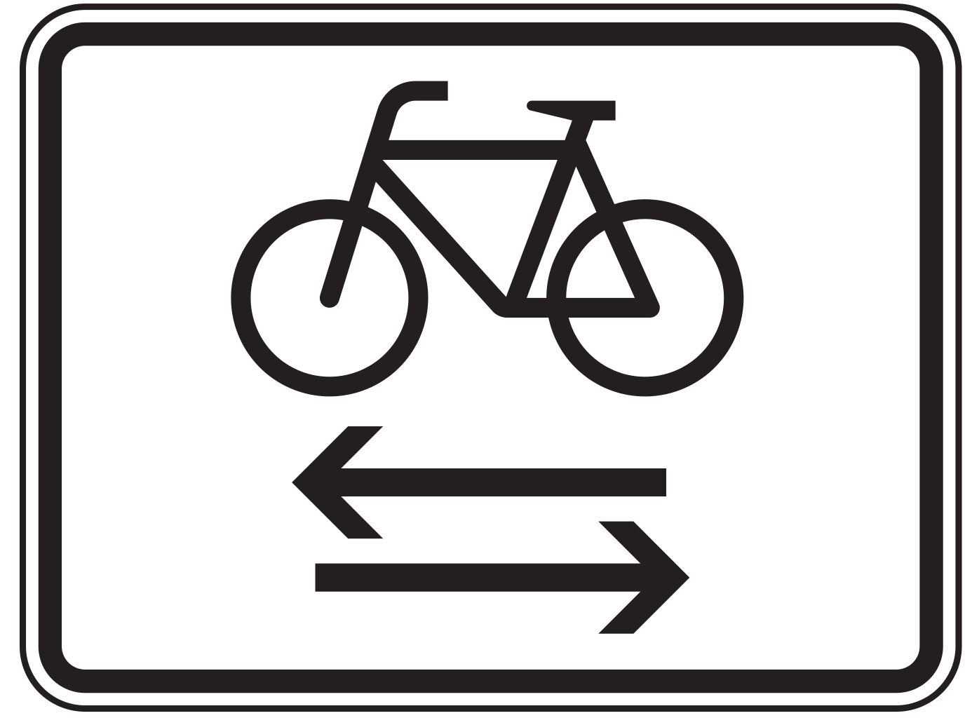 VZ 1000-32 Radverkehr kreuzt von links und rechts