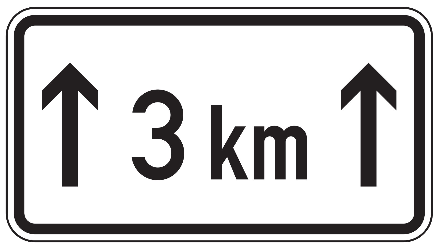 Verkehrsschild auf … km 231 x 420, 2mm  RA 1