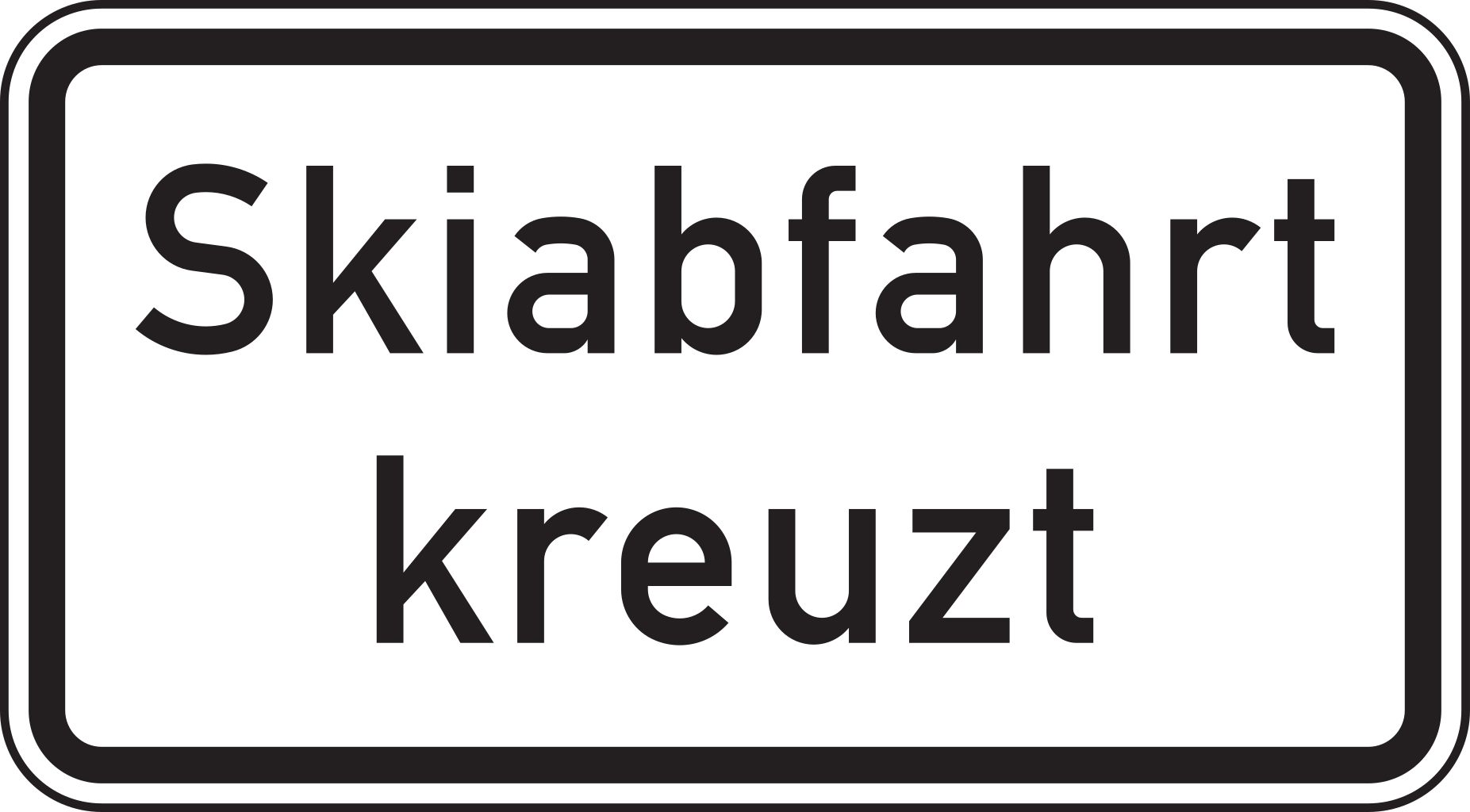 VZ 1007-55 Skiabfahrt kreuzt