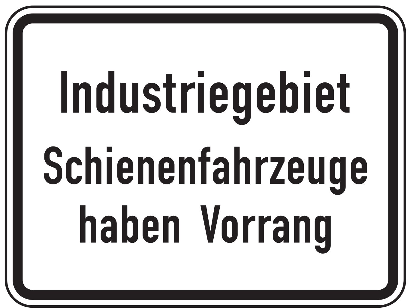 Verkehrsschild Industriegebiet 450x600 2mm RA 1