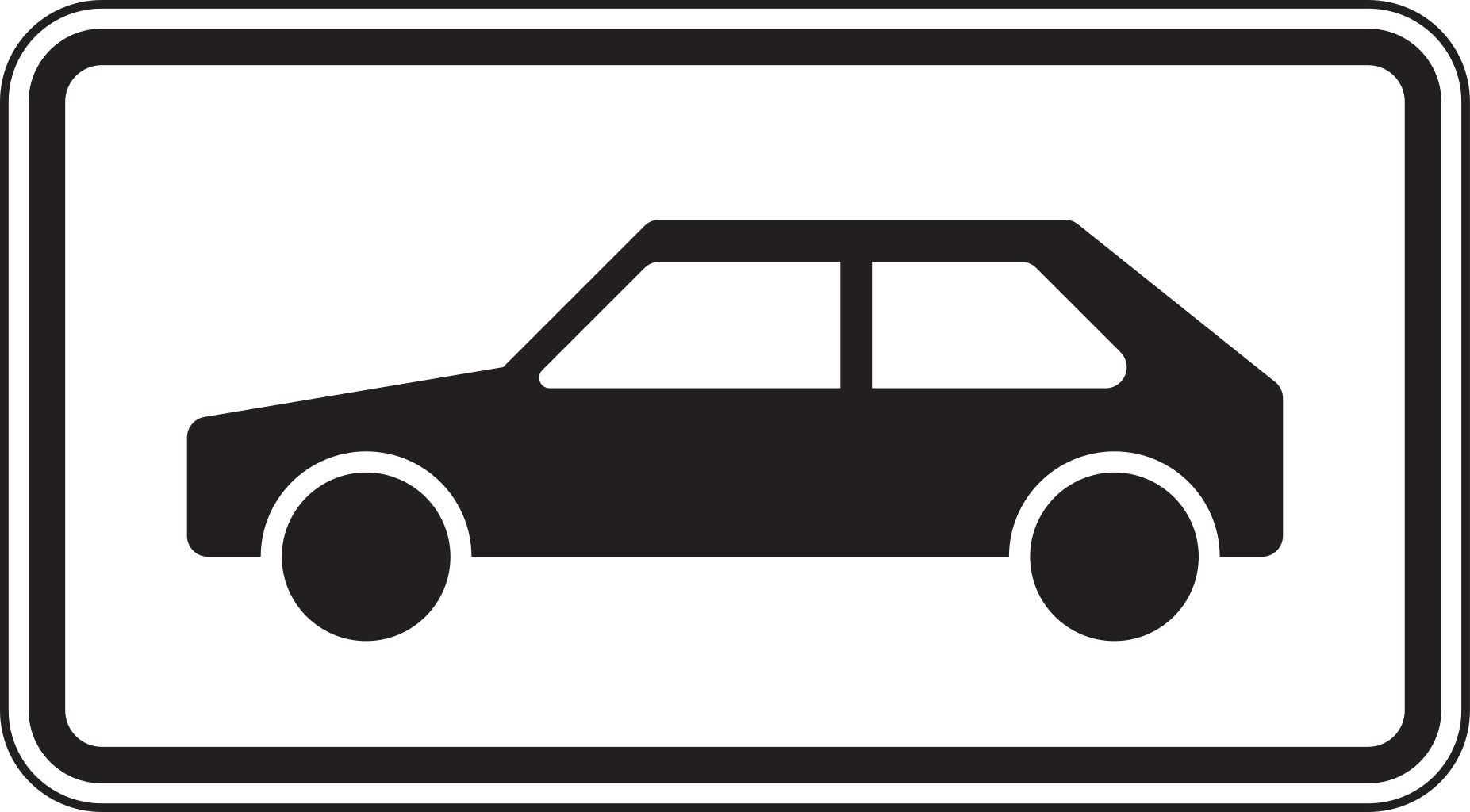 Verkehrsschild Personenkraftwagen 231x420 2mm RA1
