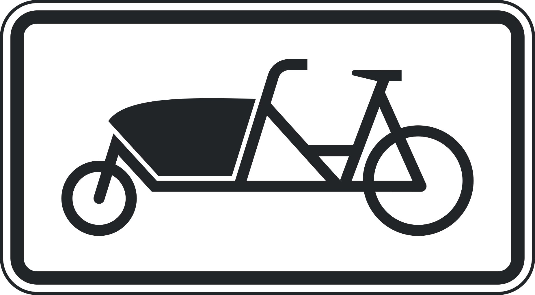 Verkehrsschild Lastenfahrrad 231x420 2mm RA1