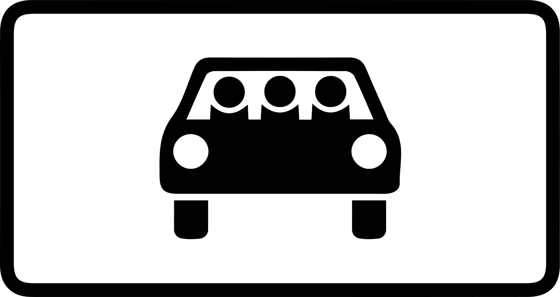 Verkehrsschild mehrfachbesetzte Pkw 231x420 2mm RA1